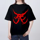 Hachijuhachiの死　DEATH METAL LOGO RED オーバーサイズTシャツ