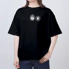 珈琲好きのメガネ女子のm&c  (ロゴホワイト) Oversized T-Shirt