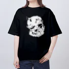 grau und mattのCats And Skulls White オーバーサイズTシャツ