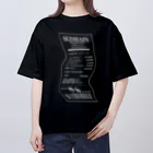 みなのせかいの正社員レシート 歪み 白 オーバーサイズTシャツ