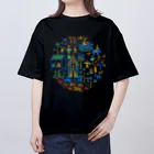 IZANAMI by Akane Yabushitaのラオスのモザイク画 Oversized T-Shirt