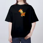 satoayaのアニマルカフェのフードアニマル　キリンバーガー オーバーサイズTシャツ