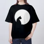 mkumakumaの猫と白丸 Oversized T-Shirt