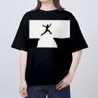 Tentative_Sensationの進め！勇気を持って困難を乗り越える言葉とイラスト Oversized T-Shirt