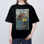 JapaneseArt Yui Shopの亀蟹合戦 オーバーサイズTシャツ