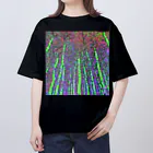 水草のサイケデリックな林 オーバーサイズTシャツ