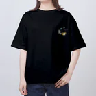 ポッドキャスト『深めるシネマ』グッズの深めるフェイス/オーバーサイズT黒 Oversized T-Shirt