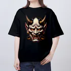 Team BlackPadsの般若面影 - Hannya Visage Tee オーバーサイズTシャツ