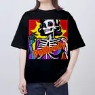 全人類健康化計画フルボディチャンネルのアメコミガイコツ美人 Oversized T-Shirt