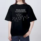 DRIPPEDのPAXLOVID C23H32F3N5O4-パキロビッド-(Nirmatrelvir-ニルマトレルビル-)白ロゴ オーバーサイズTシャツ