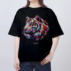 BlackSoddy'S SHOPのタイガーPolygonal Oversized T-Shirt