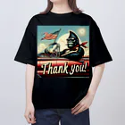 NAOKI_canonのゴリラのThank you！（赤い車①） オーバーサイズTシャツ