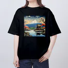 日本の風景 COOL JAPANの日本の風景、サムライの城　SAMURAI lived Japanese castle オーバーサイズTシャツ