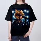 adarahのヘビメタシャウト猫 Oversized T-Shirt