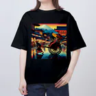 日本の風景 COOL JAPANの日本の風景:人力車で散策、Japanese scenery: Stroll around by jinrikisha Oversized T-Shirt