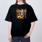 kaitaku1215の中世ファンタジー美少女の大冒険 酒場と楽器演奏 Oversized T-Shirt