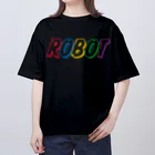 親子設計 ruchire 『知育文字』のROBOT  Oversized T-Shirt