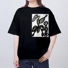 手描き屋　ゆうのyuu。ボールペンデザイン オーバーサイズTシャツ