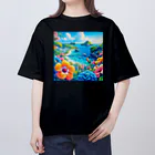 日本の風景 COOL JAPANの日本の風景:沖縄の海でゆんたく、Japanese scenery: Relaxing on the sea in Okinawa  Oversized T-Shirt