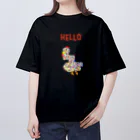 小学生アーティストrishaのすうじにわとり オーバーサイズTシャツ