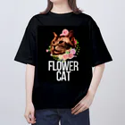 アメショのドラ猫ちゃん（18）のお店のフラワーキャットのドラ猫ちゃん Oversized T-Shirt