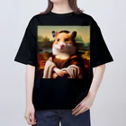 nekosukisukiの絵画になりたかったハムくん オーバーサイズTシャツ