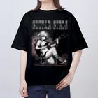 PALA's SHOP　cool、シュール、古風、和風、のGUITAR GIRLS　6 オーバーサイズTシャツ