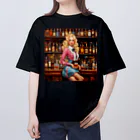 HOSHI-TANEKO🌠の🍸シックなバーと謎の美女💄✨ オーバーサイズTシャツ