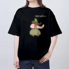 Siderunの館 B2の【バックプリント】画伯チックな両生類（ブレーメンの音楽隊風） オーバーサイズTシャツ