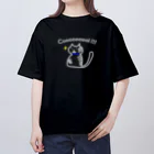 ZEROcustomのでべそ白猫「cool」 Oversized T-Shirt