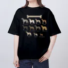 豆つぶのSighthound Friends(濃色推奨) オーバーサイズTシャツ