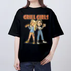 nidan-illustrationの"grill girls" オーバーサイズTシャツ