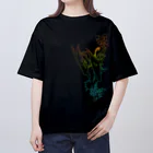 SWの鸞　線画 オーバーサイズTシャツ