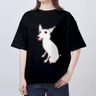 NIKORASU GOのミニピンデザイン「お座り中」（Tシャツ・パーカー・グッズ・ETC） オーバーサイズTシャツ