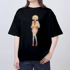 303companyのファッションデザイン画イラスト 「ピンクの女の子」 オーバーサイズTシャツ