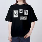 rurugirlの古代の謎展(白黒) オーバーサイズTシャツ