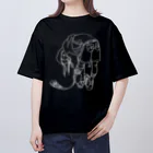 fox fox foxの前屈するCちゃん 白線 Oversized T-Shirt