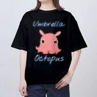 LalaHangeulのumbrella octopus(めんだこ) 英語バージョン② オーバーサイズTシャツ