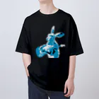 AngelRabbitsのジャックウサギのギター オーバーサイズTシャツ