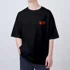 海老海老の海老海老ワンポイントロゴTシャツ Oversized T-Shirt