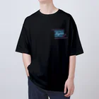 blc_sachiのBLCT ネオン（ブルー×ピンク） オーバーサイズTシャツ