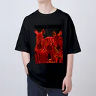 MiYoKa-BISHのRed Zebra by MiYoKa-BISH オーバーサイズTシャツ