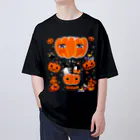 LittleLoroのTHE GREAT PUMPKIN カボチャ大王のお出まし アデリーペンギン オカメインコ Oversized T-Shirt