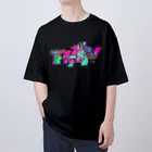 VRIGVTVSHI のアリガタシ™ NEON BLACK オーバーサイズTシャツ