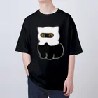 ふわにゃんshopの目出し帽にゃんこ(黒) Oversized T-Shirt