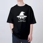 QUQU_WORKSのウィザードスカル 魔法使い ホワイト Oversized T-Shirt