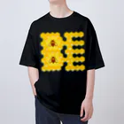 LalaHangeulのハニカム構造(BEE） オーバーサイズTシャツ