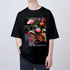 Das ist hübschのDahlia Vase - oil painting-  オーバーサイズTシャツ