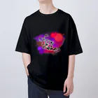 chocozameTVのオーバーサイズTシャツ/インク風ロゴ Oversized T-Shirt