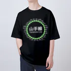 DRIPPEDのJR山手線路線図 白ロゴ Oversized T-Shirt